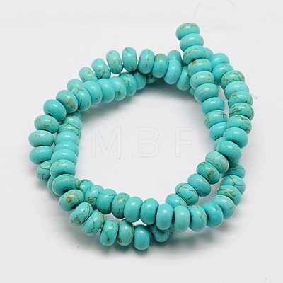 Synthetic Turquoise Beads Strands X-TURQ-G109-6x3mm-06-1