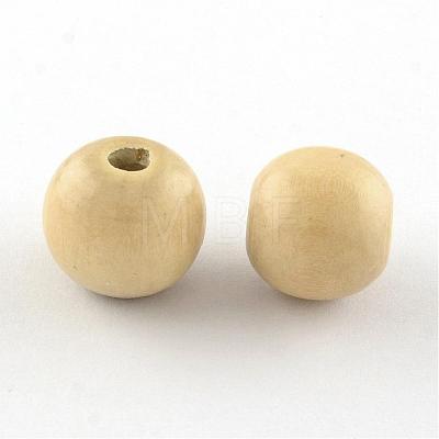 Dyed Natural Wood Beads WOOD-Q006-14mm-04-LF-1