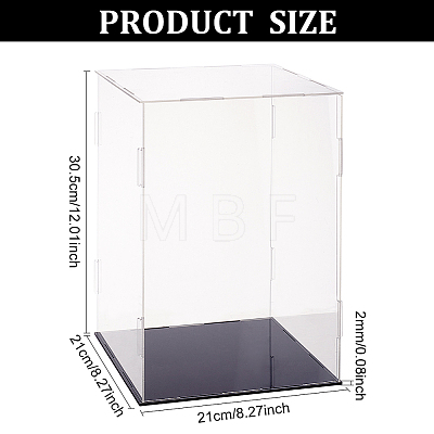 Transparent Plastic Minifigure Display Cases ODIS-WH0029-72D-1