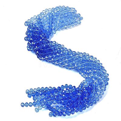 Transparent Painted Glass Beads Strands X1-DGLA-A034-T8mm-A01-1
