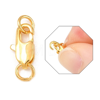 Brass Lobster Claw Clasps KK-KK801-G-1