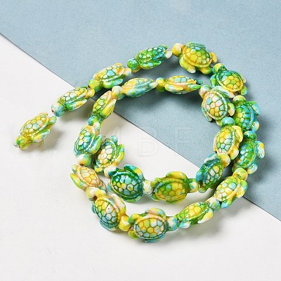 Synthetic Turquoise Dyed Beads Strands X-G-P507-05A-1