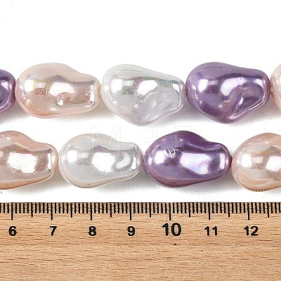 Electroplated Glass Beads Strands GL-CBA89C7-01C-1