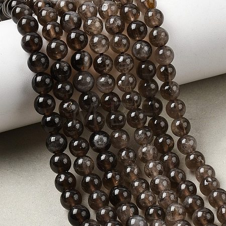 Natural Smoky Quartz Beads Strands G-B167-A09-6mm-1
