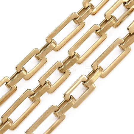 201 Stainless Steel Rectangle Link Chains Chains CHS-F024-06G-1