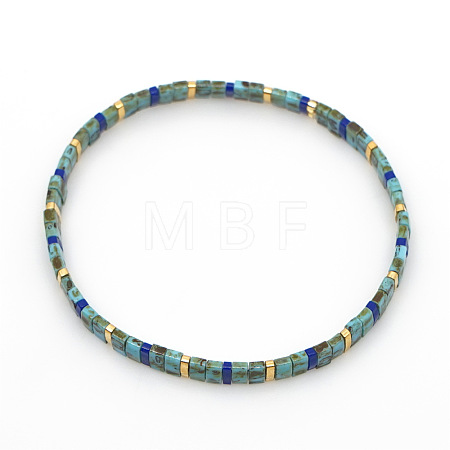 Bohemian Glass Seed Beaded Stretch Bracelets JM4508-30-1