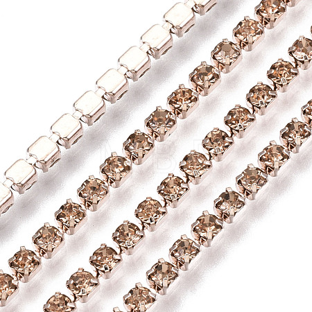 Electrophoresis Iron Rhinestone Strass Chains CHC-Q009-SS12-B18-1