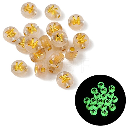 Luminous Transparent Acrylic Beads OACR-P037-01B-K-1
