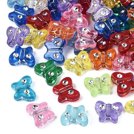 Plastic Butterfly Beads KY-Q002-06-1