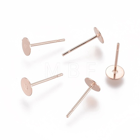 304 Stainless Steel Stud Earring Findings STAS-H436-24RG-5mm-1