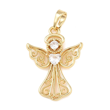 Brass Micro Pave Cubic Zirconia Pendants LS-KK-H525-08G-1