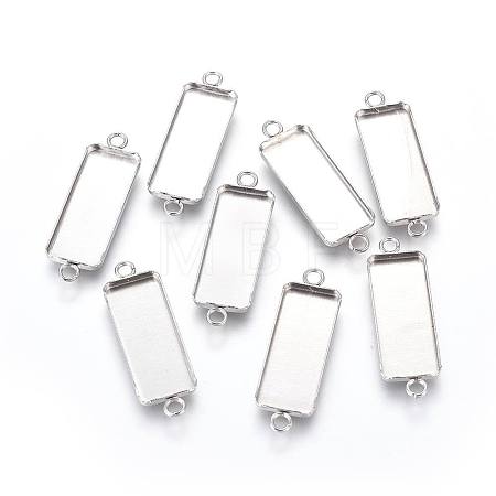 Non-Tarnish 304 Stainless Steel Cabochon Connector Settings X-STAS-F222-032-1