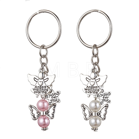 Angel Acrylic & Alloy Pendant Keychain KEYC-JKC00656-1