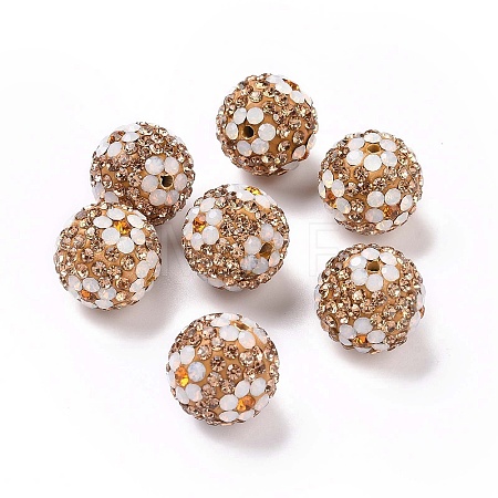 Polymer Clay Rhinestone Beads RB-L029-03A-1