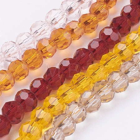 Eco-Friendly Glass Round Bead Strands EGLA-J042-4mm-M03-1