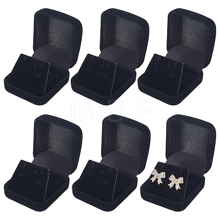 Portable Travel Velvet Jewelry Organizer Cases for Earrings and Necklace CON-WH0089-246A-1