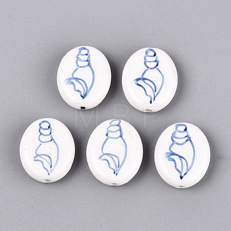 Handmade Porcelain Beads PORC-Q005-12D-1