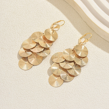 Brass Tassel Hoop Earrings OF5161-1-1