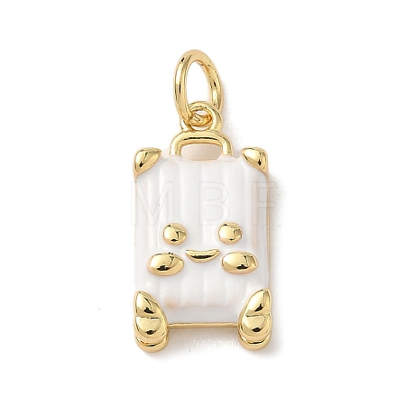 Brass Enamel Pendants KK-B155-18G-01-1