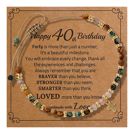 Birthday Brass Cross Charm Bracelets KZ7256-3-1