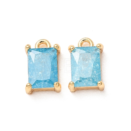 Brass Pave Cubic Zirconia Charms CU-K002-40G-B-1