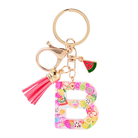 Fruit Series Letter Resin Keychains KEYC-TAC0033-02B-1