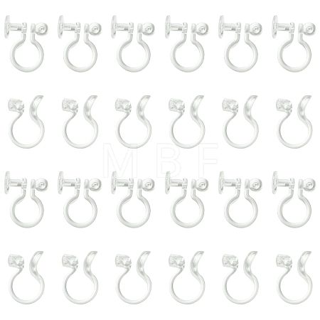 20Pcs 2 Styles Plastic Clip-on Earring Converters Findings KY-FS0001-27-1