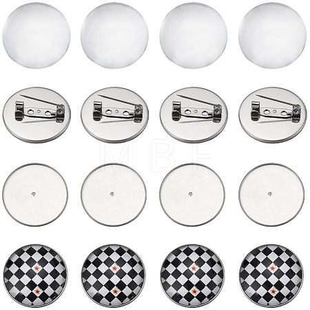 DIY Blank Dome Brooch Making Kit DIY-SC0023-83-1
