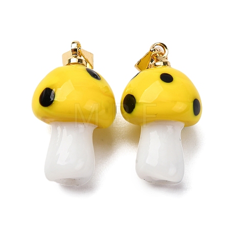 Handmade Lampwork Pendants LAMP-S069-08G-08-1