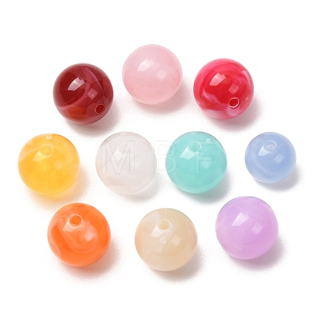Two-Tone Imitation Gemstone Acrylic Beads AC-CBA7B05-15-1