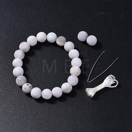Natural Agate Beads Stretch Bracelets BJEW-JB04173-15-1