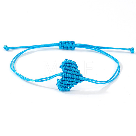 Adjustable Braided Polyester Cord Bracelets for Friendship and Couple VG5785-3-1