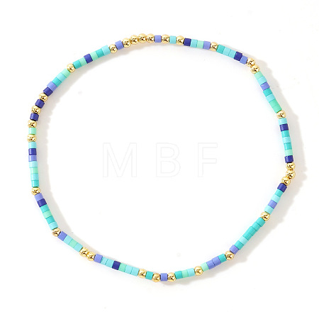 Minimalist Plastic & Brass Beads Stretch Bracelets for Women MY0437-4-1