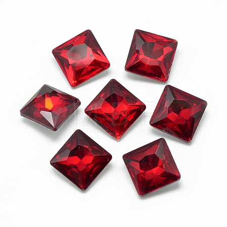 Pointed Back Glass Rhinestone Cabochons RGLA-T027-8x8mm-05-1