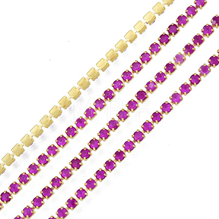 Brass Rhinestone Strass Chains CHC-N017-003B-B07-1