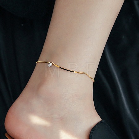 316L Surgical Stainless Steel Charm Anklets for Women FS-WG47470-08-1