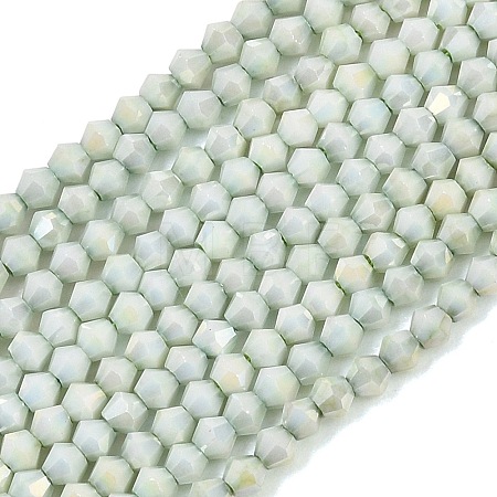 Electroplate Bicone Glass Beads Strands GL-T021-2.5x3mm-16-19-1