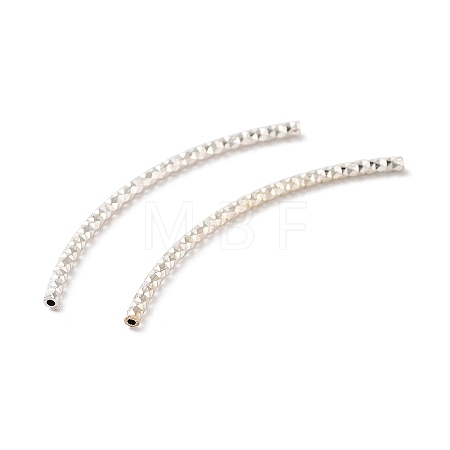 925 Sterling Silver Curved Tube Beads STER-H112-07B-1