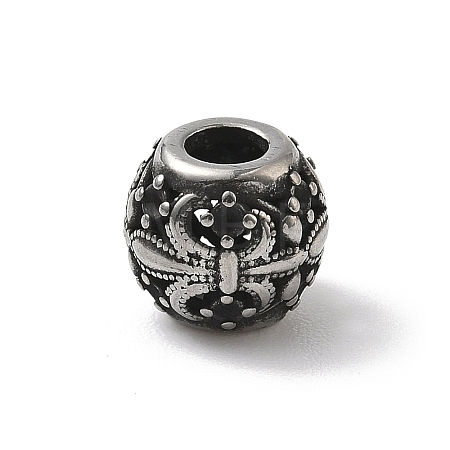 304 Stainless Steel European Beads STAS-H238-09G-AS-1