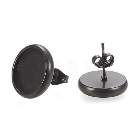 304 Stainless Steel Stud Earring Settings STAS-K202-05E-B-1