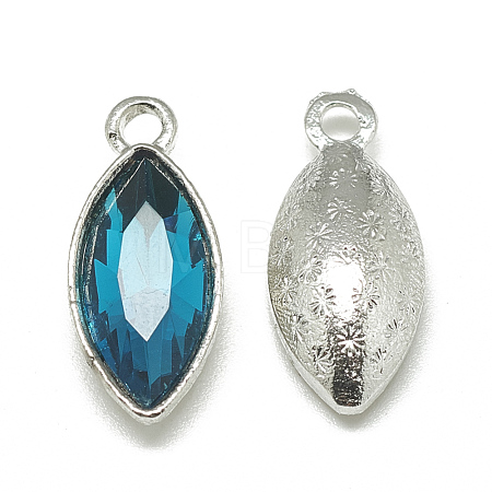 Alloy Glass Pendants PALLOY-T041-7x15mm-14-1