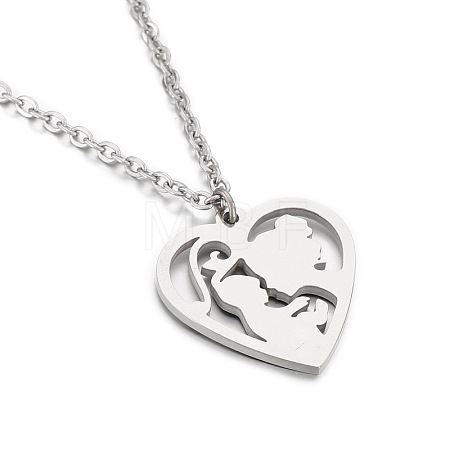 Mother's Day 304 Stainless Steel Necklaces WG8B3FE-02-1