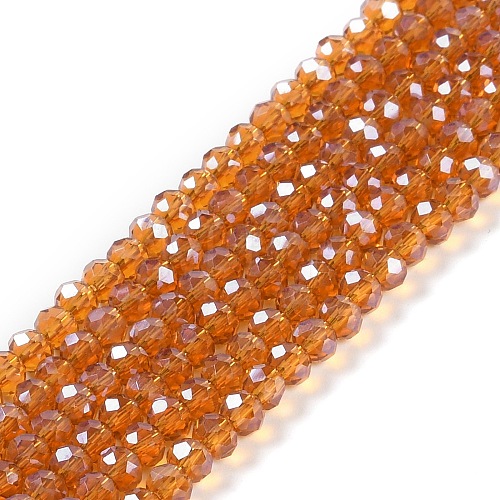 Electroplate Glass Beads Strands EGLA-A034-T1mm-A19-1