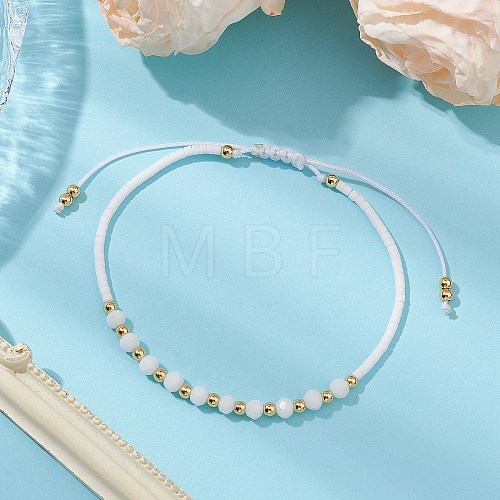 Glass Braided Bead Bracelets BJEW-JB11419-01-1