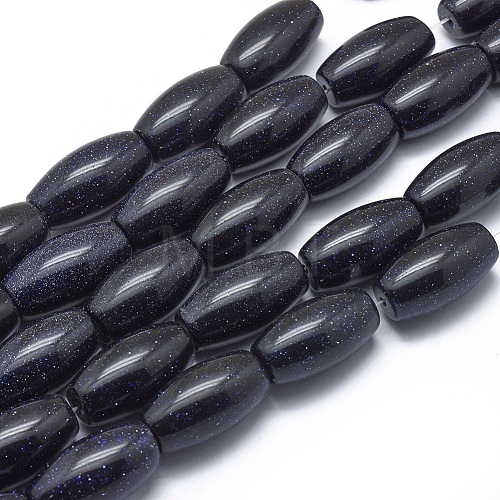 Synthetic Blue Goldstone Beads Strands G-G793-14A-02-1