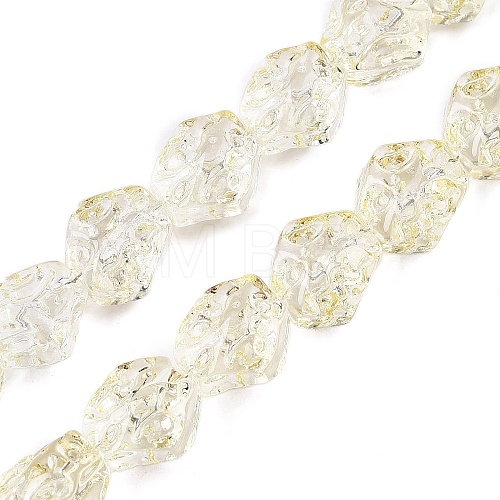 Electroplate Glass Beads Strands EGLA-N012-08F-1