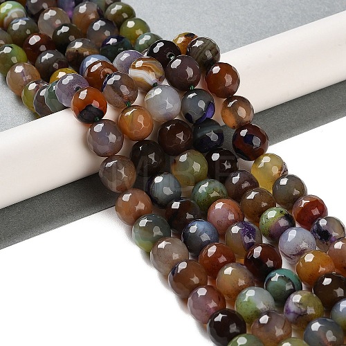 Natural Agate Beads Strands G-M437-B01-01F-1