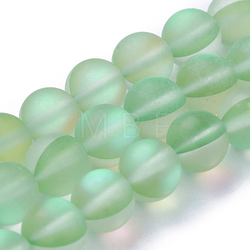 Synthetic Moonstone Beads Strands G-F142-8mm-15-1