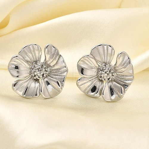 304 Stainless Steel Stud Earrings EJEW-H146-01P-1