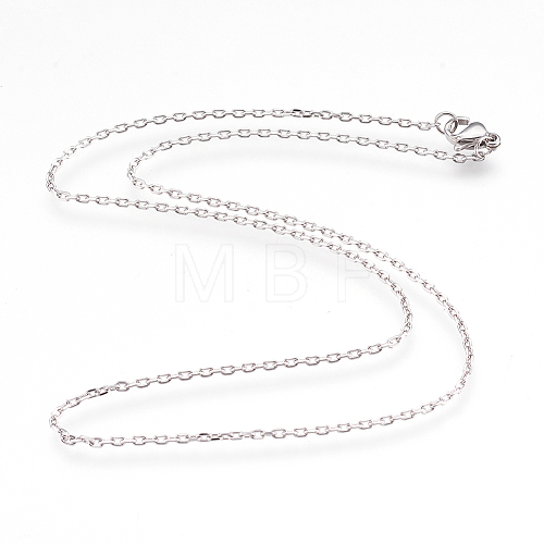 Non-Tarnish 304 Stainless Steel Cable Chain Necklaces NJEW-G313-19P-1